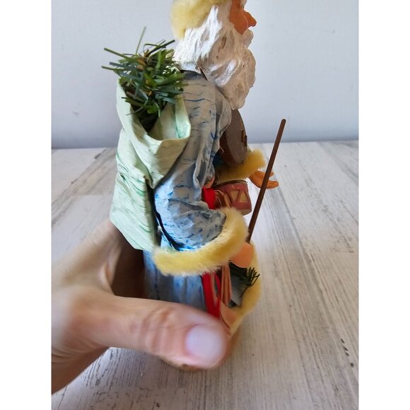 Vintage paper mache Santa band AS IS figurine statue Xmas decor - Picture 6 of 12